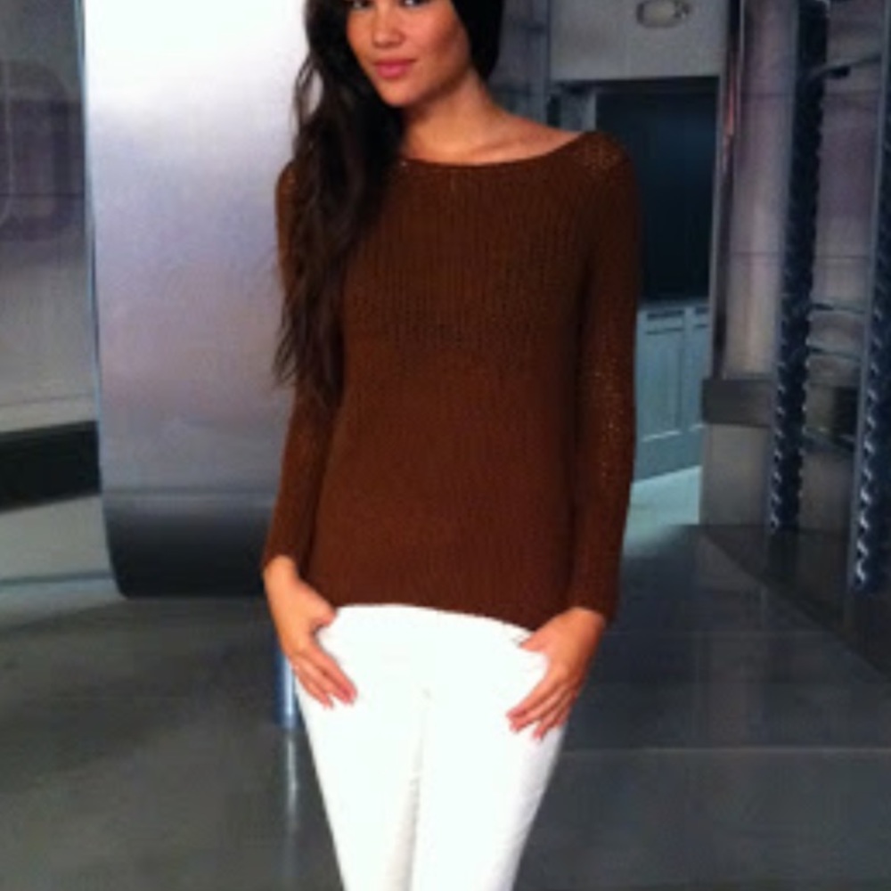 Rust red colored knit